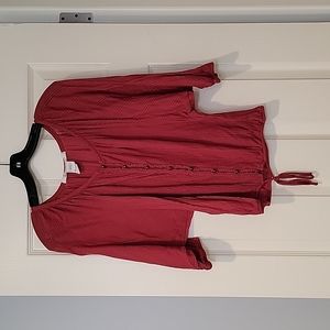 American Rag Button Up Drawstring Blouse